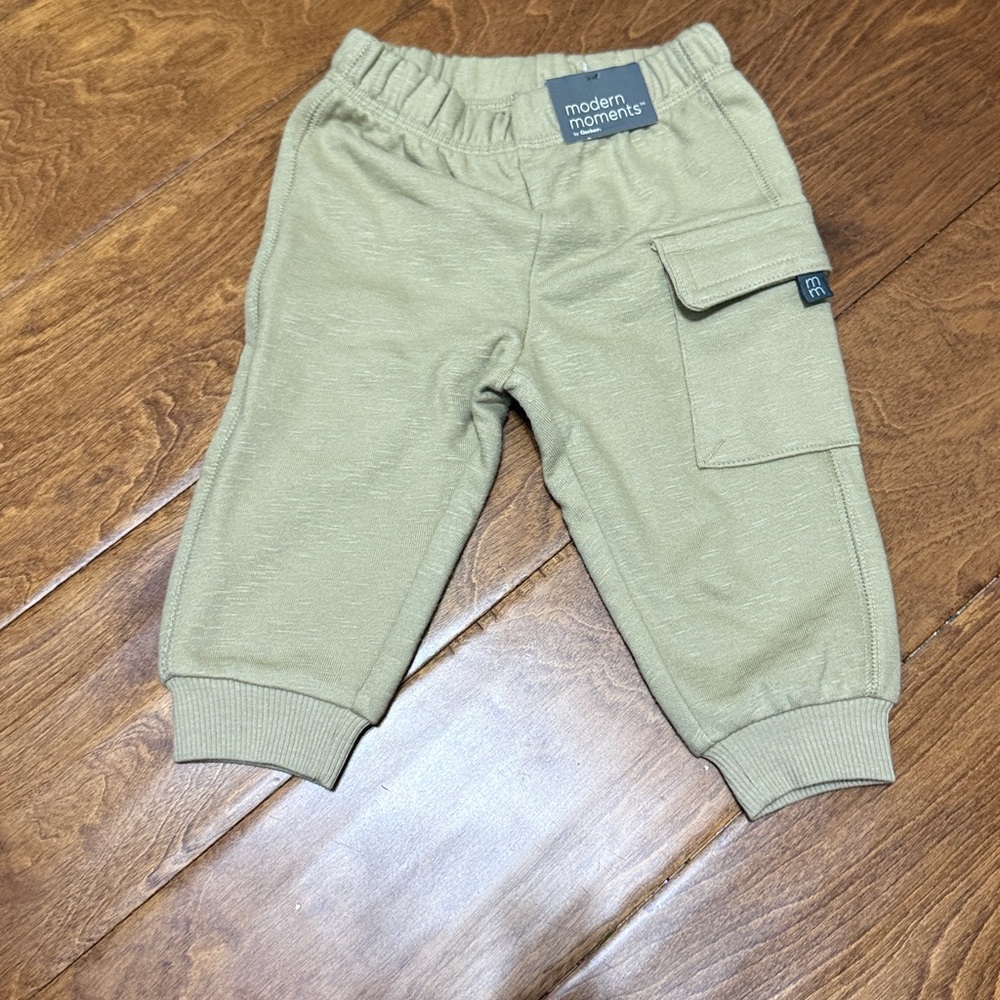 NWT Size 3-6 months Modern Moments Olive green jogger Pants